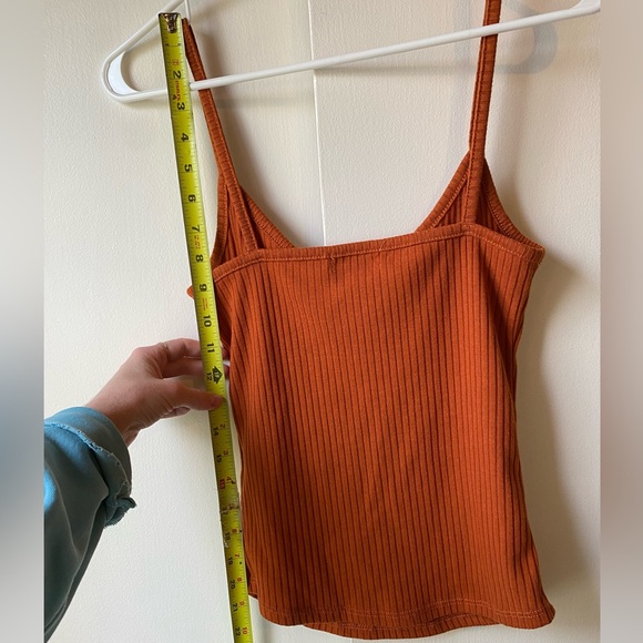 Orange Kiss Tank Top Spaghetti Straps Burnt Orange Medium Womens - Picture 6 of 6